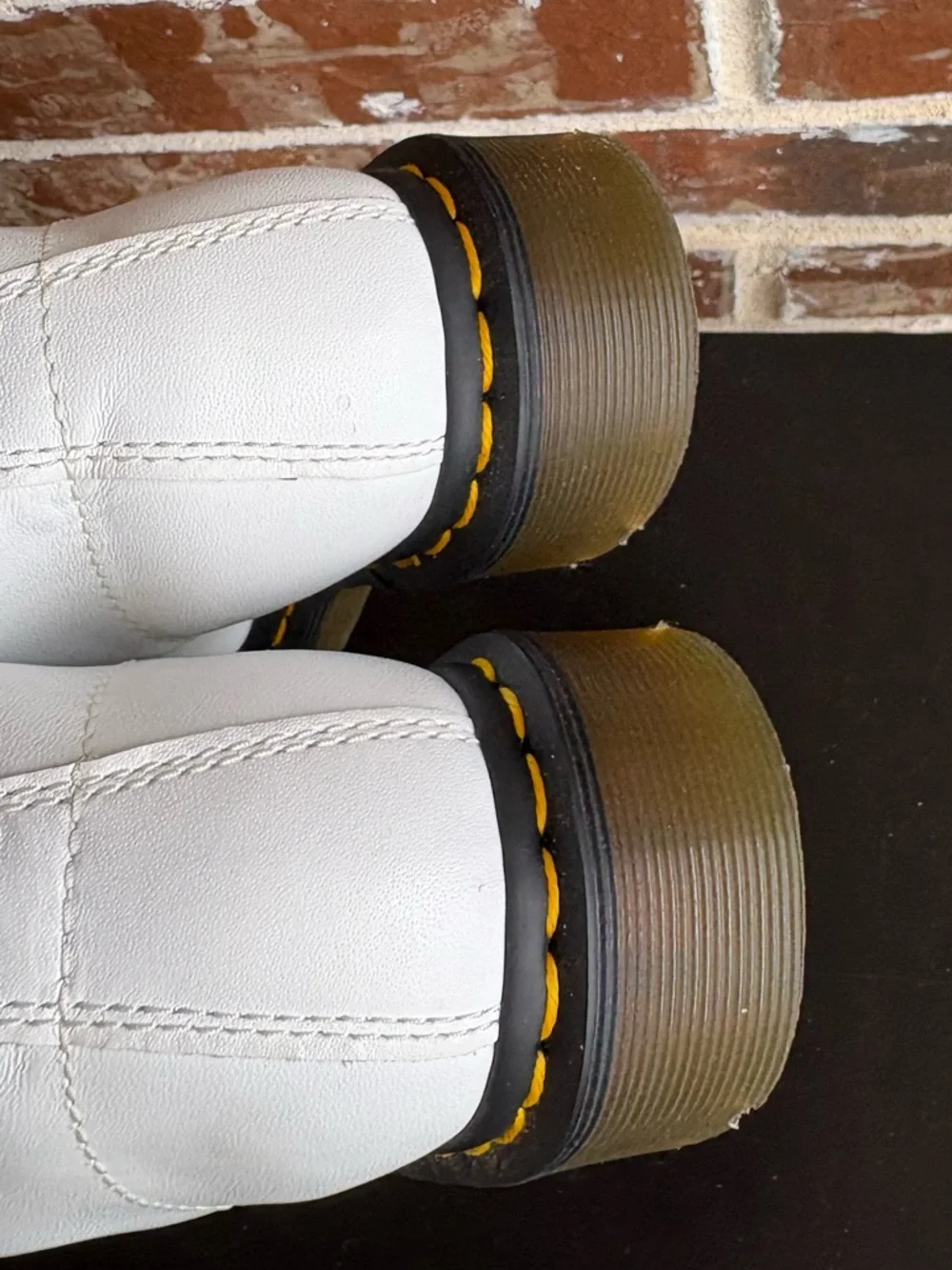 Dr. Martens Softy T 1460‎ Combat White Leather Boots Size 5